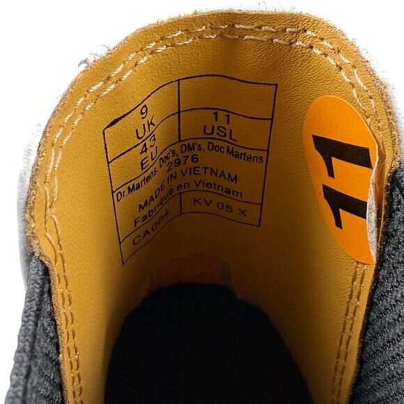 NWOT DR. MARTEN 2976 Yellow Stitch Smooth Leather Chelsea Boots Women US 11 - Picture 6 of 14